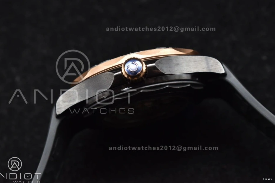 Best 300m Black Seamaster Dial Edition A8806 Ceramic Strap Black RG VSF Black 1:1 on 43.5mm Bezel Rubber 1220